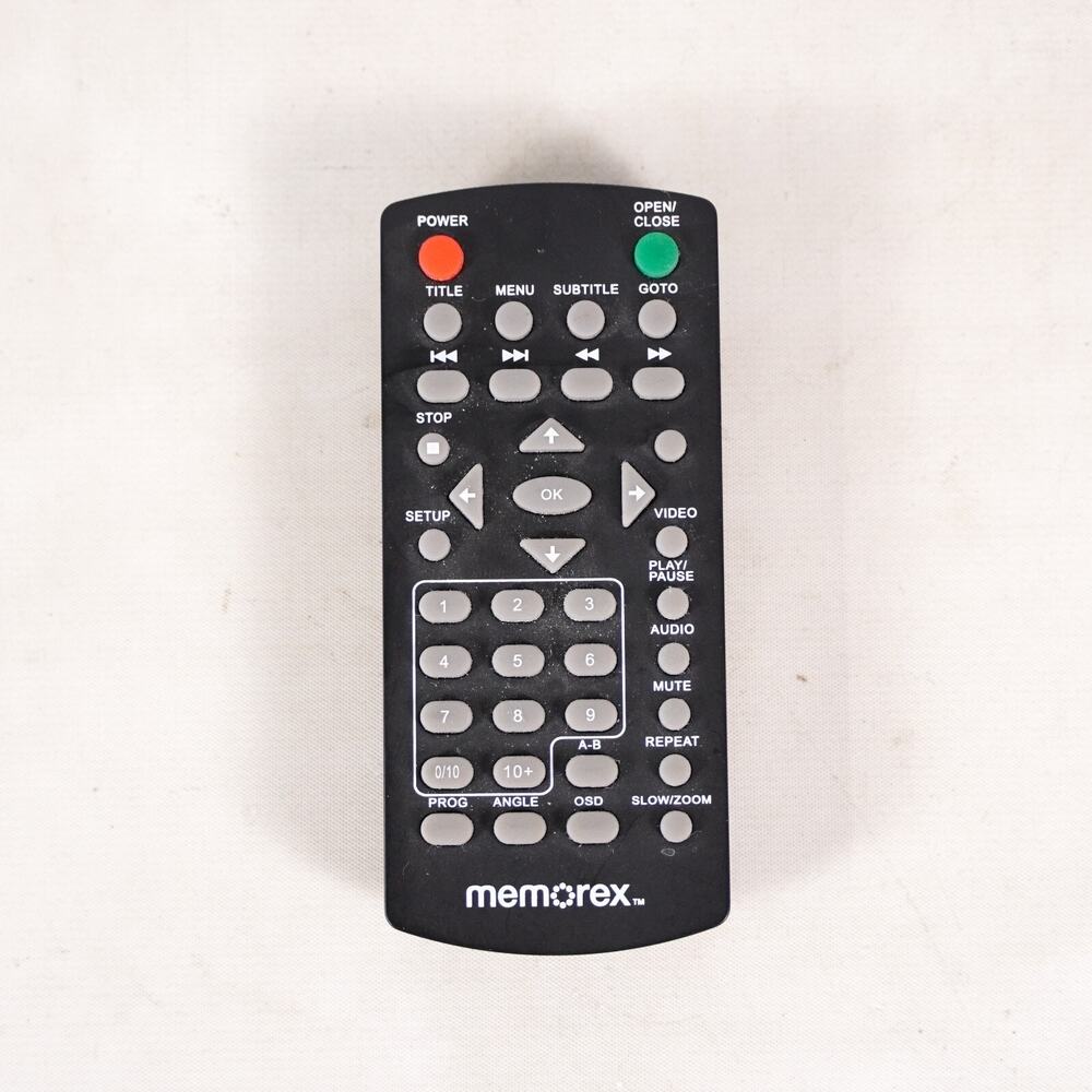 Memorex DVD Player Remote Controller Model OEM MVD2015/2016 Black